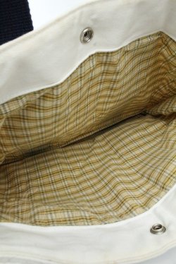 画像3: PINK HOUSE / パッチトートバッグ  オフシロ×ネイビー O-26-02-24-2119-LO-BG-IG-OS