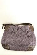 INGEBORG / 薔薇モチーフアラン編みトートバッグ  パープル O-26-02-24-2120-LO-BG-IG-OS