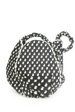 画像1: PINK HOUSE / うさぎ総柄ポーチバッグ  クロ×シロ O-26-02-24-2122-LO-BG-IG-OS