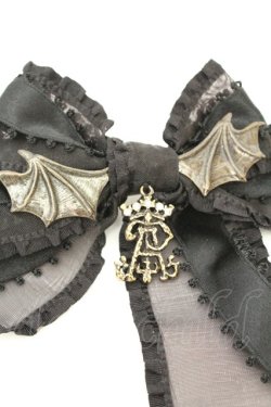 画像2: ALICE and the PIRATES / Bat Maidリボンクリップブローチ  クロ O-26-02-24-2017-PA-ZA-OW-OS