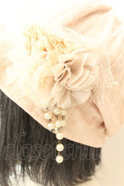 画像2: axes femme / コサ付き丸型キャスケット  ピンク O-26-02-24-2021-AX-AC-IG-OS