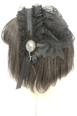 画像2: Estrellas / ファンタジックショートヴェールカチューシャ  ブラック O-26-02-24-2036-EL-AC-OW-OS