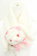 BABY,THE STARS SHINE BRIGHT / うさくみゃマフラー  シロ×ピンク O-26-02-24-2041-BA-ZA-IG-OS