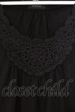 画像2: INGEBORG / モチーフカットチュニック  クロ O-26-02-24-009-LO-TO-IG-OS