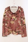 INGEBORG / 薔薇柄カットソー M ピンク O-26-02-24-010-LO-TO-IG-OS