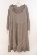 INGEBORG / 薔薇モチーフニットワンピース 11 ブラウン O-26-02-24-011-LO-OP-IG-OS