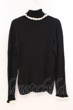 画像3: PINK HOUSE / レース配色タートルニット  クロ O-26-02-24-012-LO-TO-IG-OS