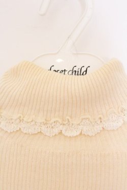 画像2: PINK HOUSE / レース配色タートルニット L アイボリー O-26-02-24-013-LO-TO-IG-OS