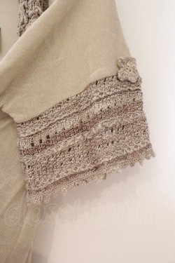 画像3: INGEBORG / 編み切り替えトッパーカーディガン  ベージュ O-26-02-24-015-LO-TO-IG-OS