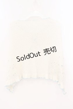 画像3: PINK HOUSE / 薔薇編みストール  シロ×サックス O-26-02-24-017-LO-ZA-IG-OS