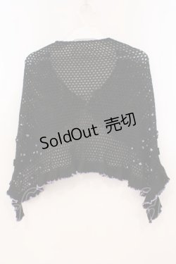 画像3: PINK HOUSE / 薔薇編みストール  クロ×パープル O-26-02-24-018-LO-ZA-IG-OS