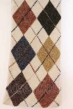 画像2: Karl Helmut / アーガイルマフラー  ベージュ O-26-02-24-020-EL-ZA-IG-OS