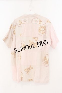 画像3: PINK HOUSE / くまさん&ギンガムチェックワッペン半袖シャツ L ピンク O-26-02-24-024-LO-BL-IG-OS