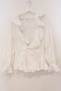 PINK HOUSE / フリルタックブラウスカーディガン【お直しあり】  シロ O-26-02-24-026-LO-BL-IG-OS