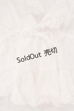 画像2: PINK HOUSE / フリルタックブラウスカーディガン【お直しあり】  シロ O-26-02-24-026-LO-BL-IG-OS