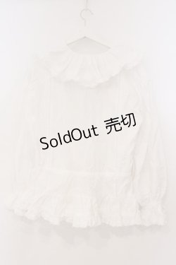 画像4: PINK HOUSE / フリルタックブラウスカーディガン【お直しあり】  シロ O-26-02-24-026-LO-BL-IG-OS