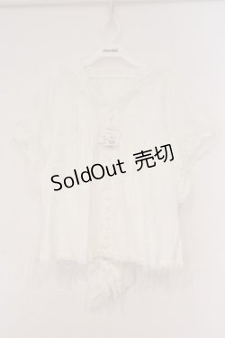 画像1: PINK HOUSE / バックリボンフリルタックブラウス【お直しあり】  シロ O-26-02-26-045-LO-BL-IG-OS