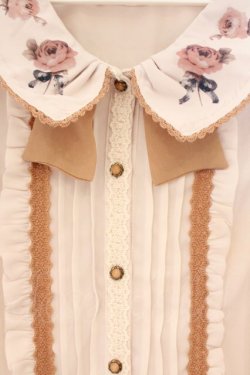 画像2: LIZ LISA / ROSEブラウス  アイボリー×ブラウン系 O-26-02-26-049-LO-BL-IG-OS