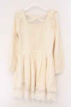 画像4: LIZ LISA / リボン刺繍ワンピース  アイボリー O-26-02-26-050-LO-OP-IG-OS