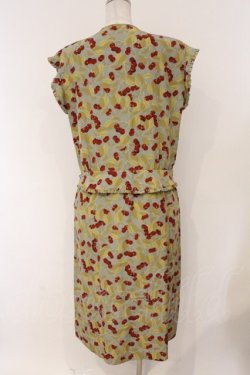 画像3: PINK HOUSE / さくらんぼ柄ワンピース  グリーン系 O-26-02-26-056-LO-OP-IG-OS