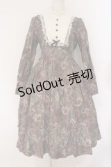 Innocent World / マリアンヌ・ゴブランワンピース M ワイン O-26-02-26-058-IW-OP-IG-OS