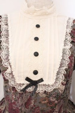 画像2: Innocent World / マリアンヌ・ゴブランワンピース M ワイン O-26-02-26-058-IW-OP-IG-OS