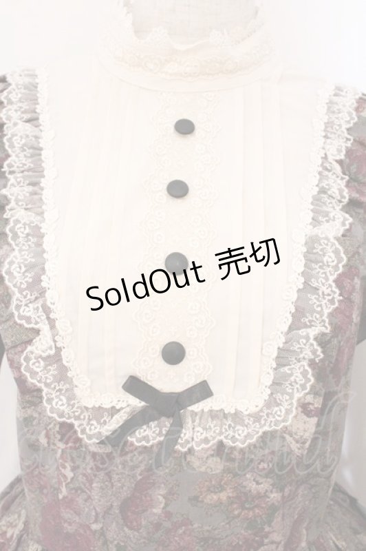 画像2: Innocent World / マリアンヌ・ゴブランワンピース M ワイン O-26-02-26-058-IW-OP-IG-OS (2)