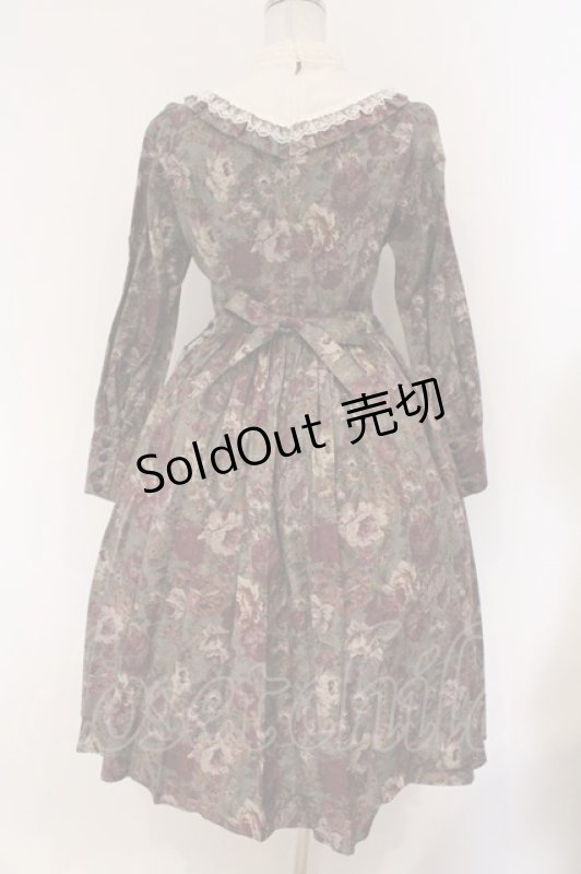 画像5: Innocent World / マリアンヌ・ゴブランワンピース M ワイン O-26-02-26-058-IW-OP-IG-OS (5)