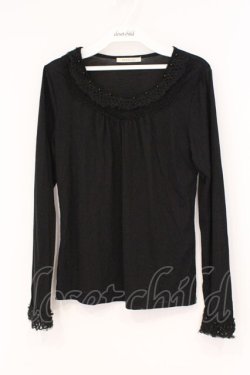 画像1: axes femme / カギ針使いインナープルオーバー M クロ O-26-02-26-009-AX-TO-IG-OS