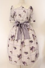 Melody BasKet / Violet laceスクエアカラーワンピース M ラベンダー O-26-02-26-061-LO-OP-IG-OS