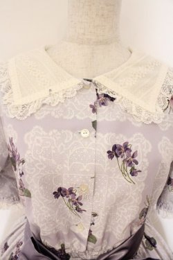 画像2: Melody BasKet / Violet laceスクエアカラーワンピース M ラベンダー O-26-02-26-061-LO-OP-IG-OS