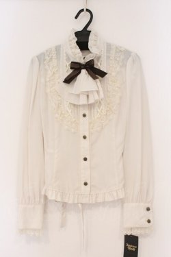 画像1: Innocent World / ルーシーブラウス M 生成り×ブラウン O-26-02-26-065-IW-BL-IG-OS