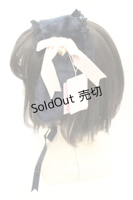 画像2: Angelic Pretty / ロップイヤーBunnyヘッドドレス  ネイビー×ピンク O-26-02-26-1039-AP-AC-IG-OS (2)