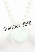 Q-pot. / シェルマカロン・パールネックレス  ミント O-26-02-26-1041-QP-AC-OW-ZT639