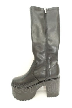 画像8: YOSUKE / 厚底ロングブーツ M ブラック O-26-02-26-1044-PU-SH-OW-OS