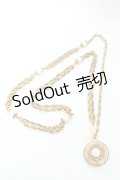 KANEKO ISAO / パール配色チェーンベルト  ゴールド O-26-02-26-1006-EL-ZA-IG-ZT0308C