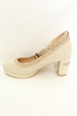 画像8: axes femme / 刺繍スカラップパンプス L ベージュ O-26-02-26-1045-AX-SH-IG-OS