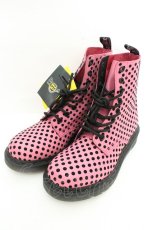 画像1: Dr.Martens （Getta Grip） / PASCAL 8ホールブーツ UK4 ピンクドット O-26-02-26-1046-PU-SH-OW-ZT386 (1)