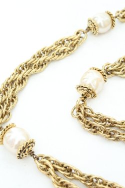 画像3: KANEKO ISAO / パール配色チェーンベルト  ゴールド O-26-02-26-1006-EL-ZA-IG-OS