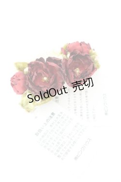 画像1: PINK HOUSE / フラワーコサージュコーム  アカ系 O-26-02-26-1007-LO-AC-IG-OS