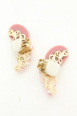 画像2: 薫乃園 / カメオイヤリング  ピンク O-26-02-26-1056-GO-AC-OW-OS