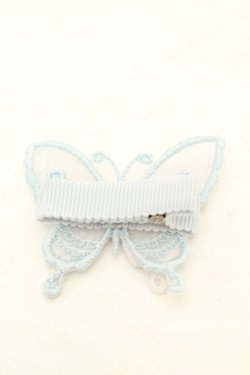 画像2: abilletage / バタフライクリップ  ホワイト×サックス O-26-02-26-1063-GO-AC-OW-OS