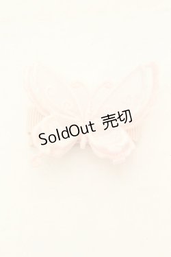 画像1: abilletage / バタフライクリップ  ホワイト×ピンク O-26-02-26-1064-GO-AC-OW-OS