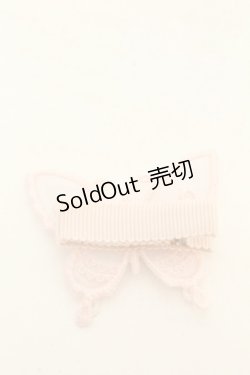 画像2: abilletage / バタフライクリップ  ホワイト×ピンク O-26-02-26-1064-GO-AC-OW-OS