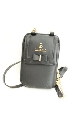 画像1: m petit by misako / NINA′Sスマホショルダーバッグ  クロ O-26-02-26-1080-LO-BG-OW-OS