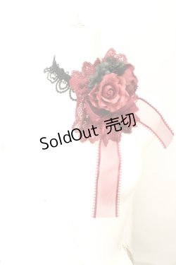 画像1: ALICE and the PIRATES / ローズコサージュチョーカー  ワイン O-26-02-26-1082-PA-AC-OW-OS