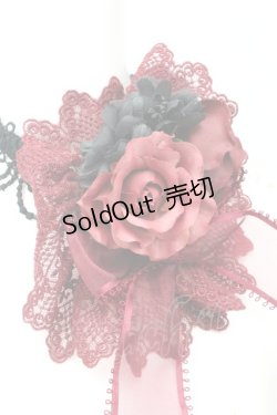 画像2: ALICE and the PIRATES / ローズコサージュチョーカー  ワイン O-26-02-26-1082-PA-AC-OW-OS