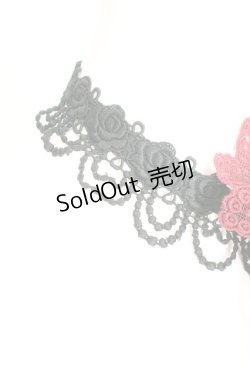 画像3: ALICE and the PIRATES / ローズコサージュチョーカー  ワイン O-26-02-26-1082-PA-AC-OW-OS