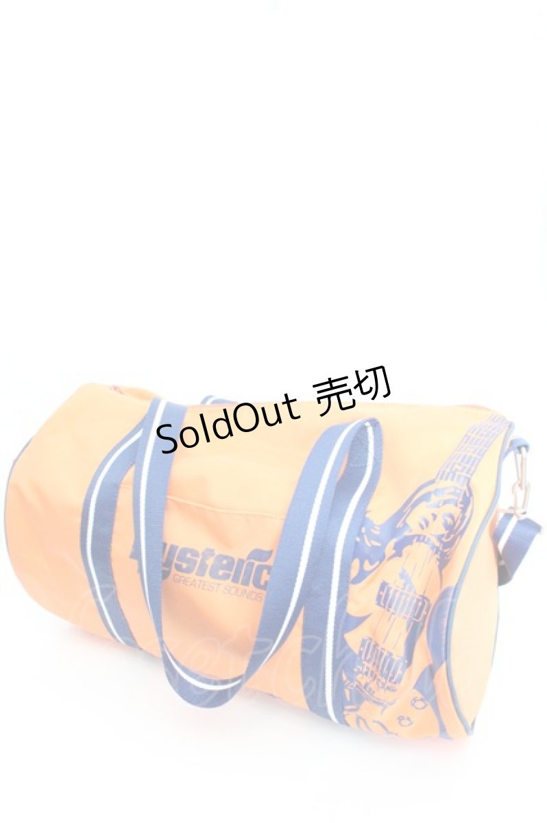 画像1: HYSTERIC GLAMOUR / GUITAR GIRL ミニドラムバッグ  オレンジ O-26-02-26-1087-PU-BG-YM-ZT346 (1)