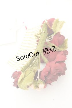 画像3: PINK HOUSE / フラワーコサージュコーム  アカ系 O-26-02-26-1012-LO-AC-IG-OS